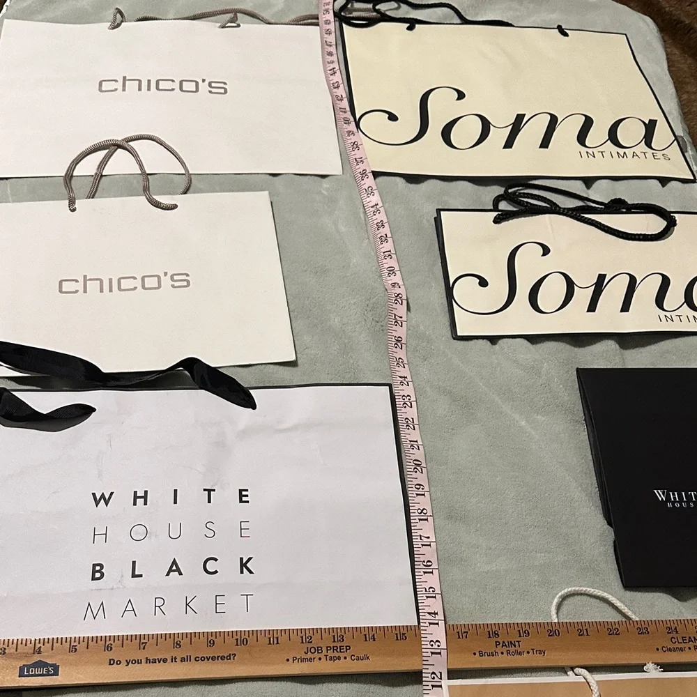 Bundle of 7 Empty Gift Bags & 2 Small Gift Boxes